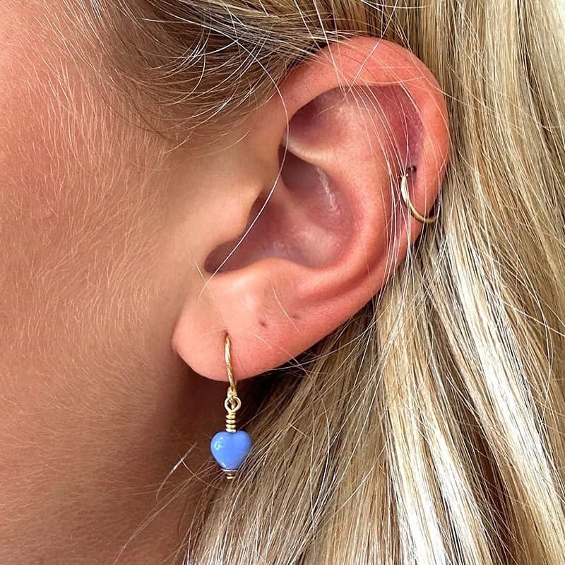 Sweetheart øreringe i 24 karat forgyldt sølv fra Pico